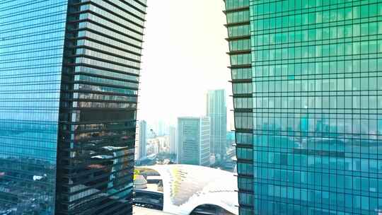 苏州市东方之门金鸡湖ifs航拍
