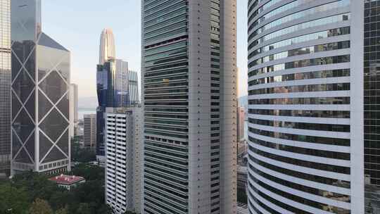 香港CBD建筑航拍