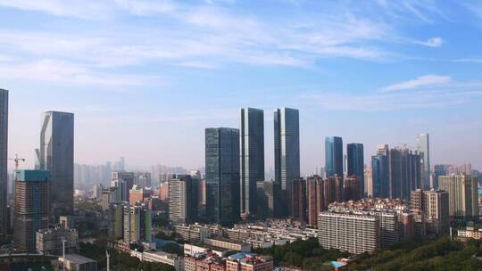 大气长沙城市风光航拍延时