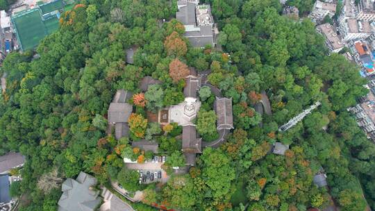 南京市钦天山北极阁航拍风光