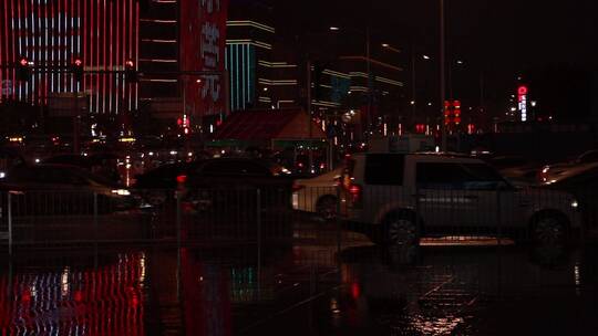 特殊拍摄手法的城市夜景