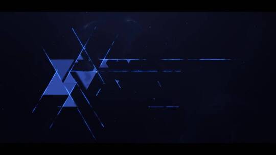 三角形拼接LOGO开场展示AE模板