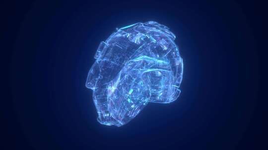 高科技头盔全息投影游戏头盔展示动画