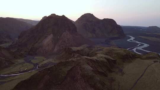 4k航拍冰岛thakgil峡谷风景2