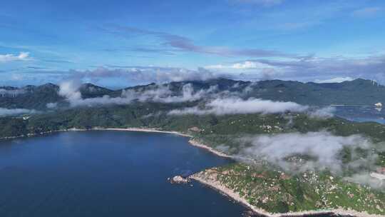 南澳岛清晨云海海上岛屿大海海洋航拍