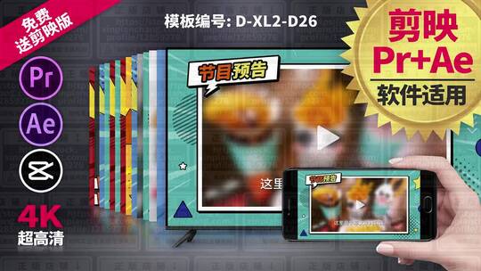14件套视频模板Pr+Ae+抖音剪映 D-XL2-D26AE视频素材教程下载