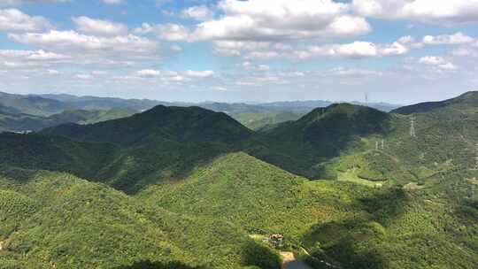 航拍山区 大山空镜头