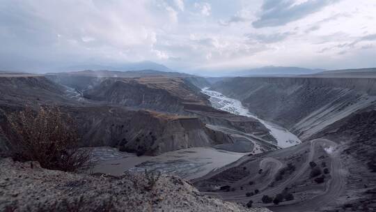 新疆旅游安集海大峡谷延时自然风光