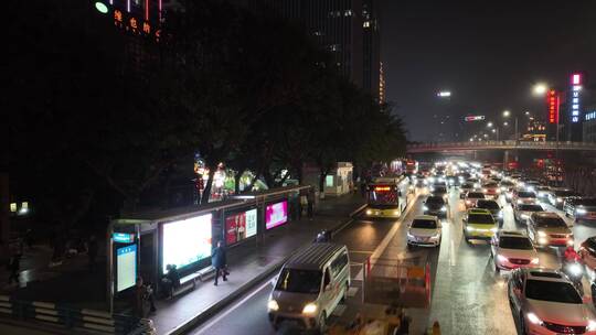 重庆红锦大道夜景航拍