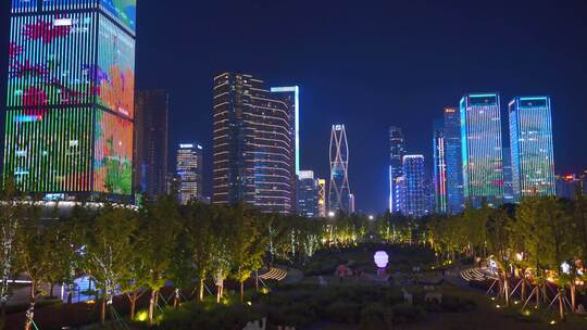 杭州钱江世纪城城市建筑夜景