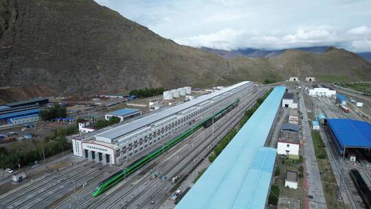 西藏拉萨林芝拉林铁路航拍4k航拍延时