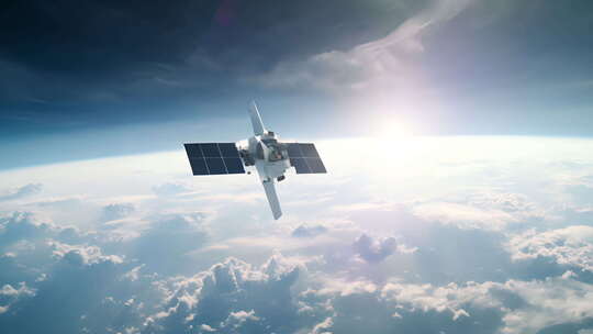 宇宙航天轨道卫星，天文学宇宙科技动画视频素材模板下载
