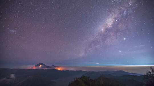 唯美星空银河延时银河系璀璨星空