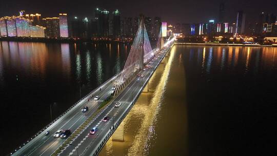 长沙银盆岭大桥夜景5