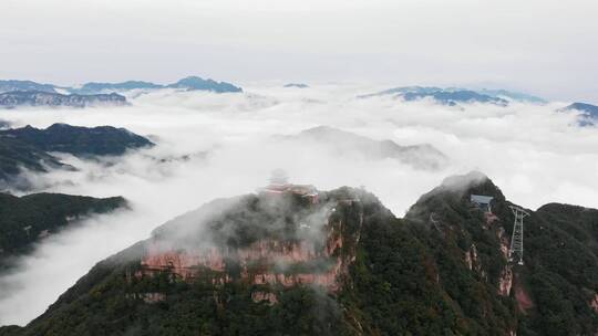 河南济源王屋山云海航拍