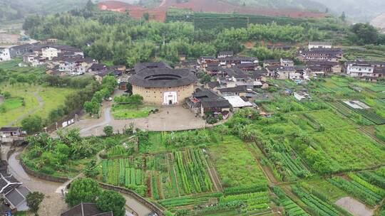 福建土楼云水谣怀远楼航拍漳州南靖土楼