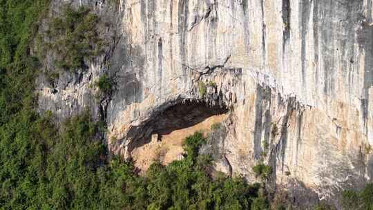 阳朔奇山山洞岩石航拍