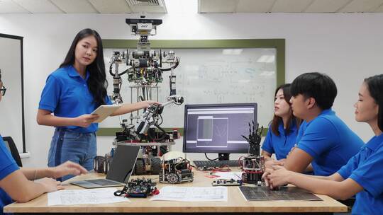大学生新青年创新创业机器人比赛人工智能视频素材模板下载