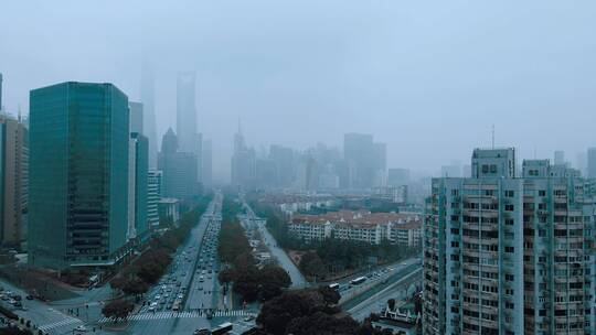 上海世纪大道无声镜头视频素材模板下载