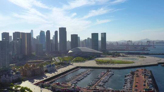 大连东港航拍 大连东港商务区