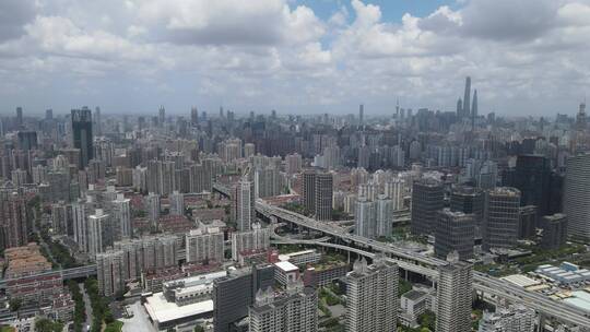 上海黄浦区4K航拍原素材