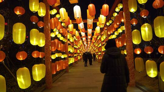 中国新年元宵节红灯笼视频素材模板下载