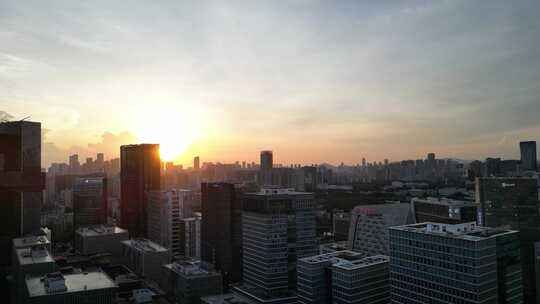 深圳南山粤海街道夜景航拍