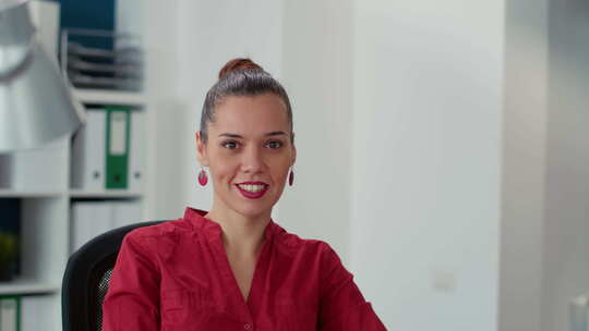 与销售管理一起工作的公司员工肖像