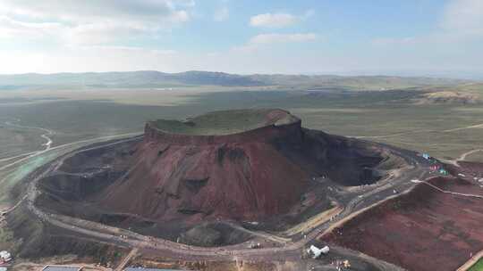 乌兰察布火山航拍全景高清