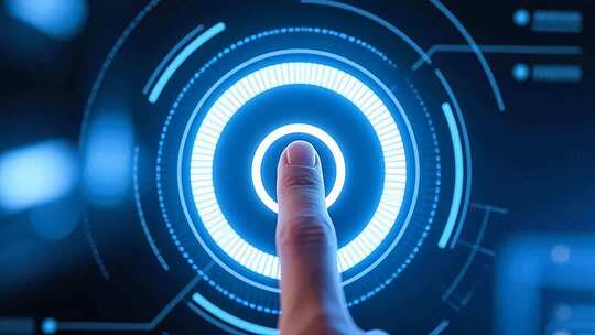 手指点击科技感虚拟界面