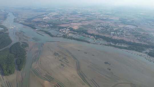 湛江北部湾红树林湿地航拍