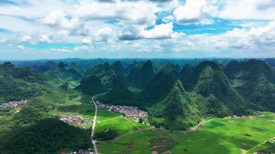 4K广西河池马山县喀斯特地貌自然美景