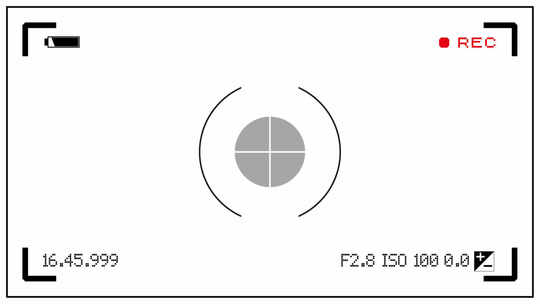 摄像机镜头取景器界面动画视频素材模板下载