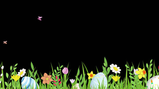 春天景观卡通背景