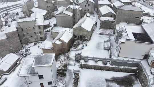 村落雪景俯瞰