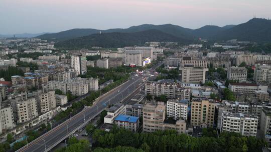 湖北襄阳长虹南路交通航拍