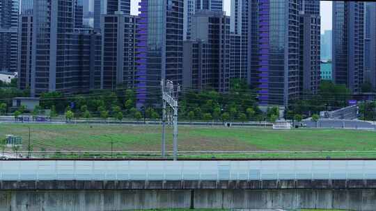 航拍中国高铁 动车 和谐号 复兴号 唯美