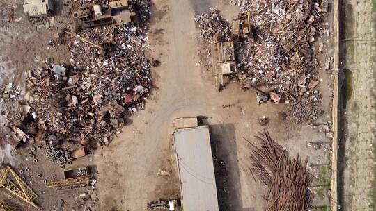 垃圾厂航拍景观视频素材模板下载
