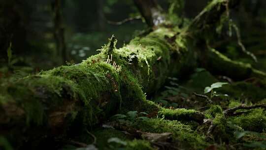 青苔清新自然生态微距视频