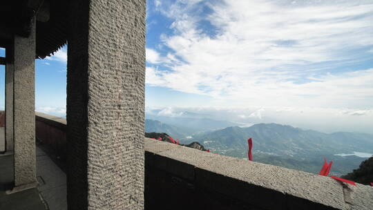 中国山东泰安泰山山顶风景风景区云海