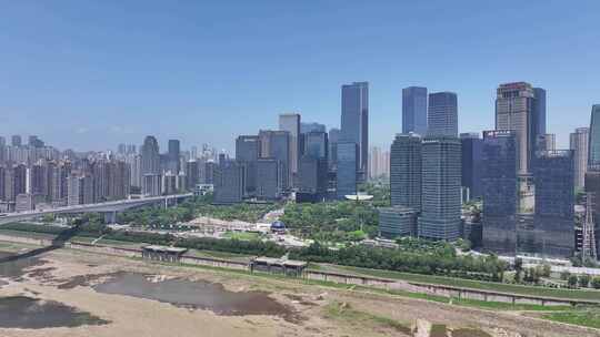 重庆江北嘴中央商务区江北城航拍