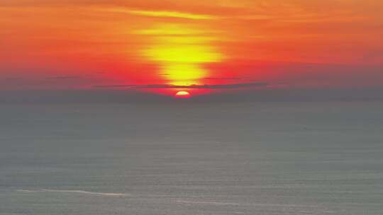 海面落日夕阳美景