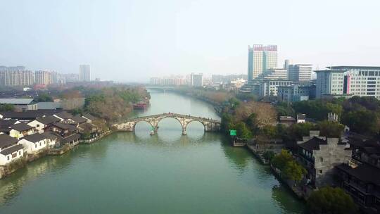 拱宸桥 大运河 航拍 杭州 晴天
