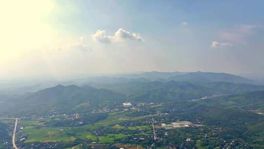 航拍群山青山万重山树林