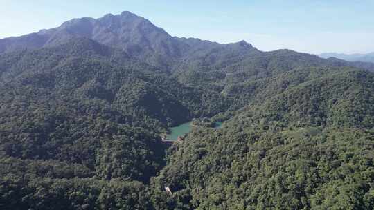 祖国大好河山肇庆鼎湖山5A景区蝴蝶湖航拍