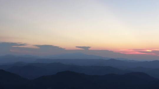 航拍日落晚霞夕阳落日