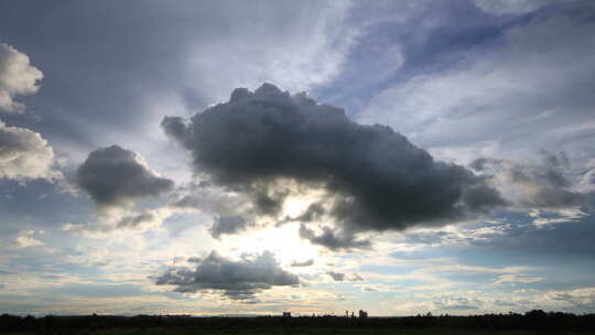 蓝天天空云层乌云延时摄影翻滚云层