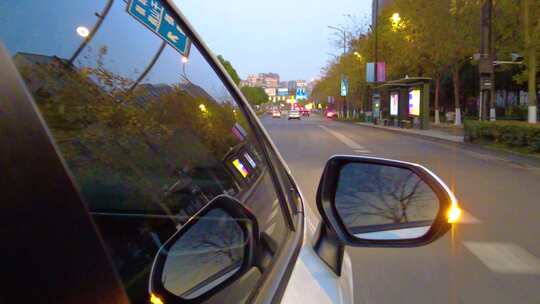 夜晚汽车行驶在马路上夜景视频素材视频素材模板下载
