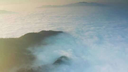 江南群山山峰云海晨曦航拍