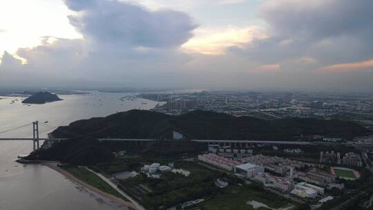 珠江口海域的夕阳